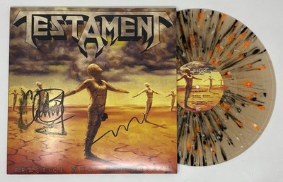 TESTAMENT  Practice What You Preach  Signed Colored Vinyl Record LP Album READ