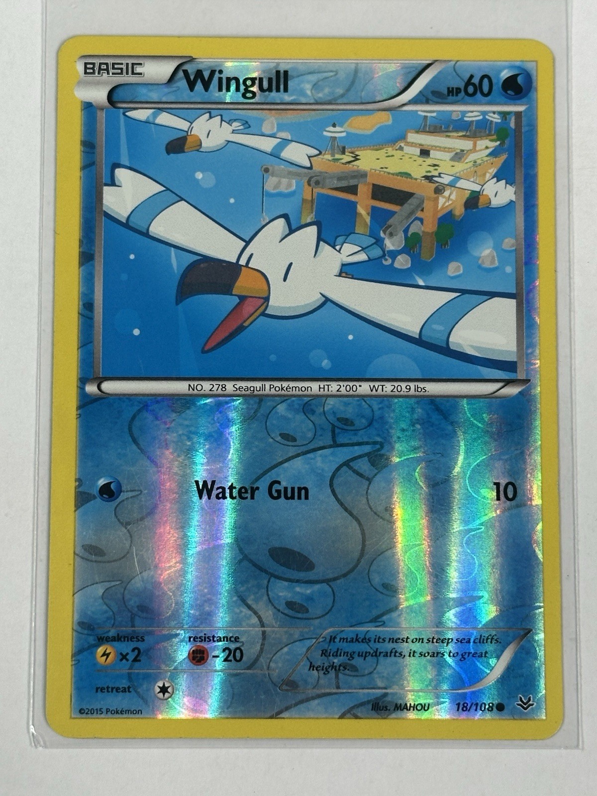 LP Wingull - Reverse Holo - 18/108 - XY Roaring Skies