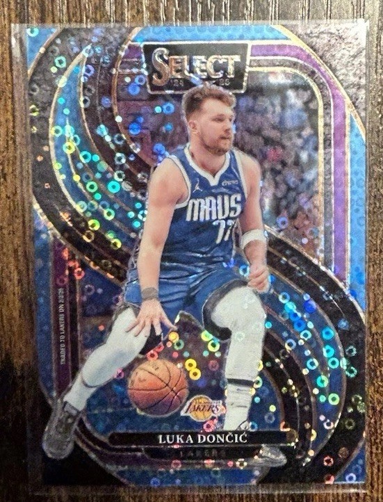 2024-25 Panini Select Luka Doncic /99 Disco Light Blue Prizm Premier Level #141