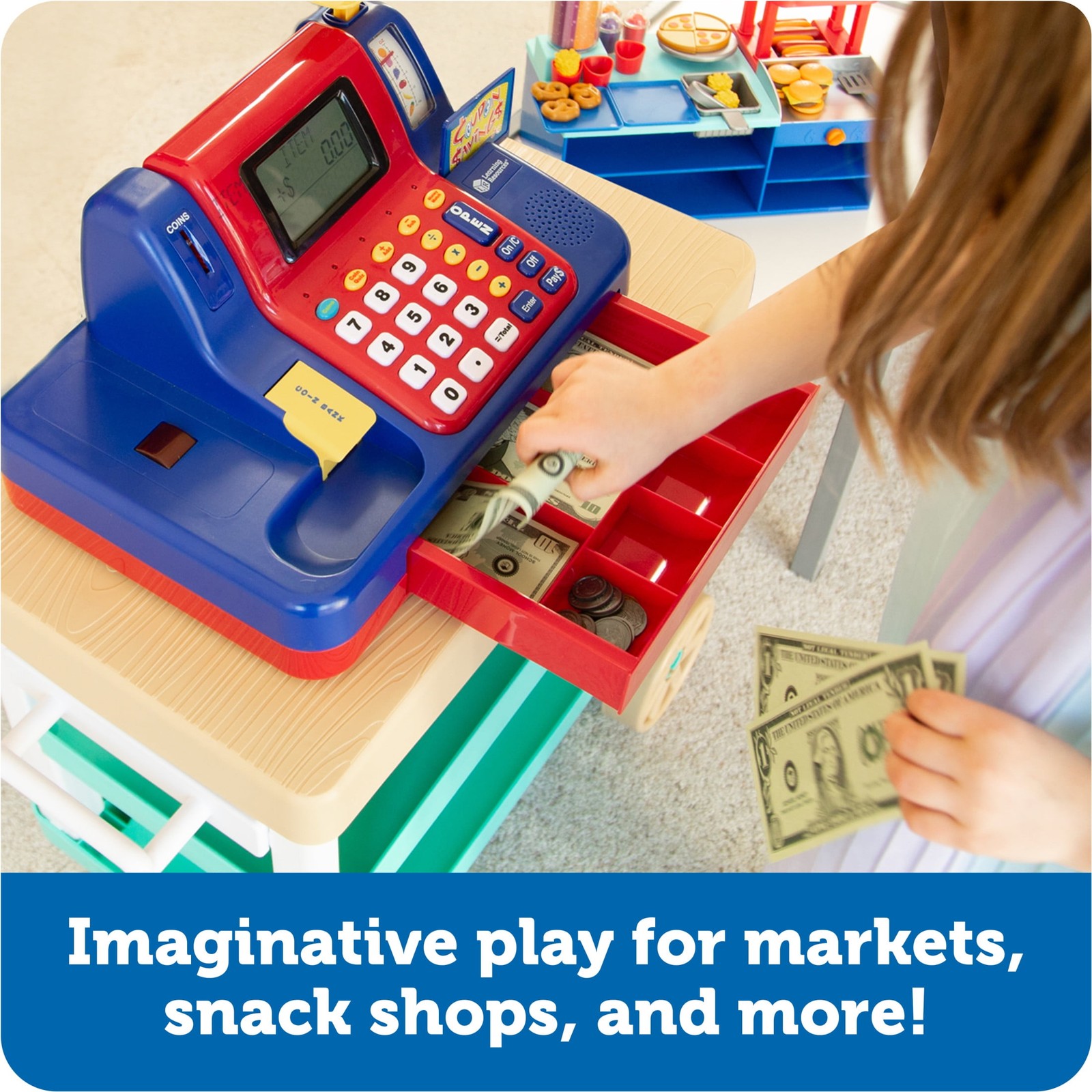 как выглядит Learning Resources Pretend Play Teaching Cash Register Play фото