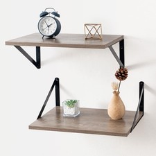 Deep Floating Shelves for Wall, 12 Inch Deep Floating Shelves Set of 2, 16W x...