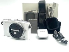 OLYMPUS PEN mini E-PM1 White Body 12.3MP Digital Camera w/Battery, Charger
