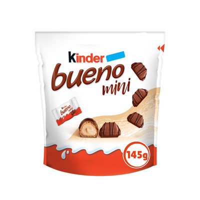 2-Pack Kinder BUENO MINI Milk Chocolate and Hazelnut Cream Candy Bars, 2 Trays, 