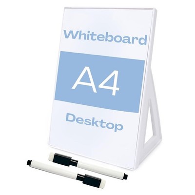 White Board Dry Erase Board 11.8 x 8.3 Inches, Small Stand-Up or Hangable Des...