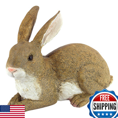 Design Toscano Qm200861 Bashful The Bunny Lying Down Rabbit Outdoor Garden