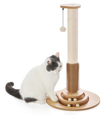 Made4Pets Cat Scratching Post Premium Sisal Cat Scratcher Kitten Toys for Ind...