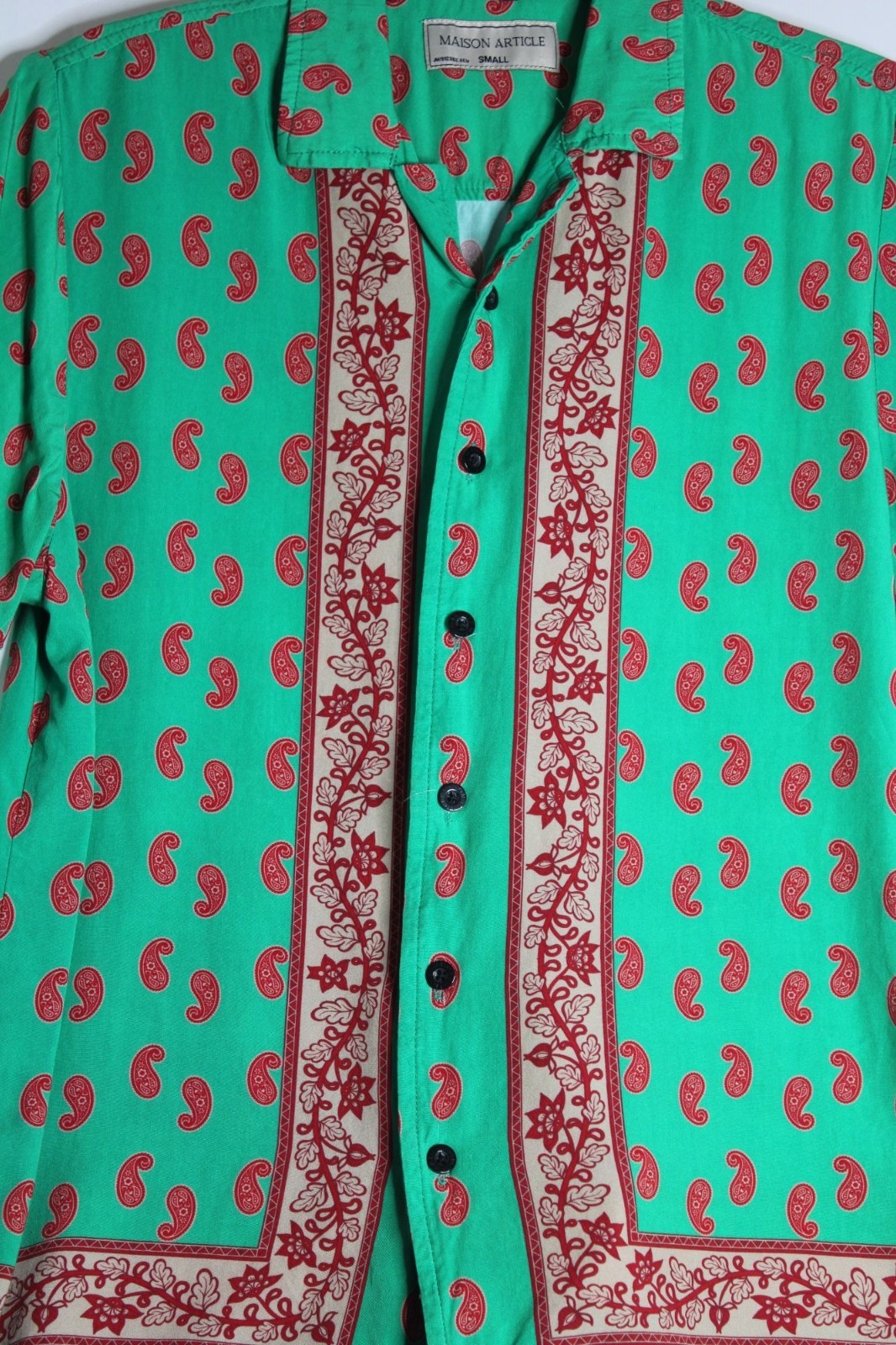 MAISON ARTICLE Button Down Block Paisley Hybrid M… - image 3