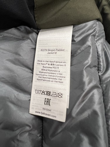 Fjallraven Olive Green G1000 Skogso Padded Insulated Jacket 82279 - Men's XXL - Picture 12 of 14