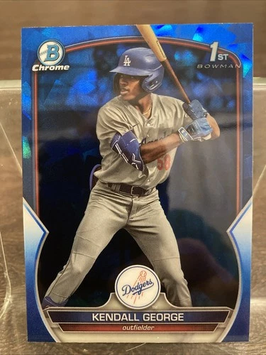 2023 Bowman Chrome Draft Kendall George 1st Bowman Sapphire #BDC-190 Dodgers