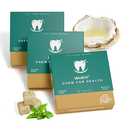 Remineralizing Gum with Xylitol Hydroxyapatite - Natural Mastic Mint Pack of 4