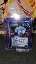2025 Topps Chrome - Rookie Autographs Logan Driscoll #RA-LDR Purple /299 Speckle