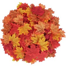 200Pcs Artificial Leaves Mixed Fall Maple Autumn Fake Leaf, Multiple Colors