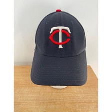 New Era 39THIRTY Minnesota Twins Hat Navy Blue Diamond Era Stretch Fit S-M Cap