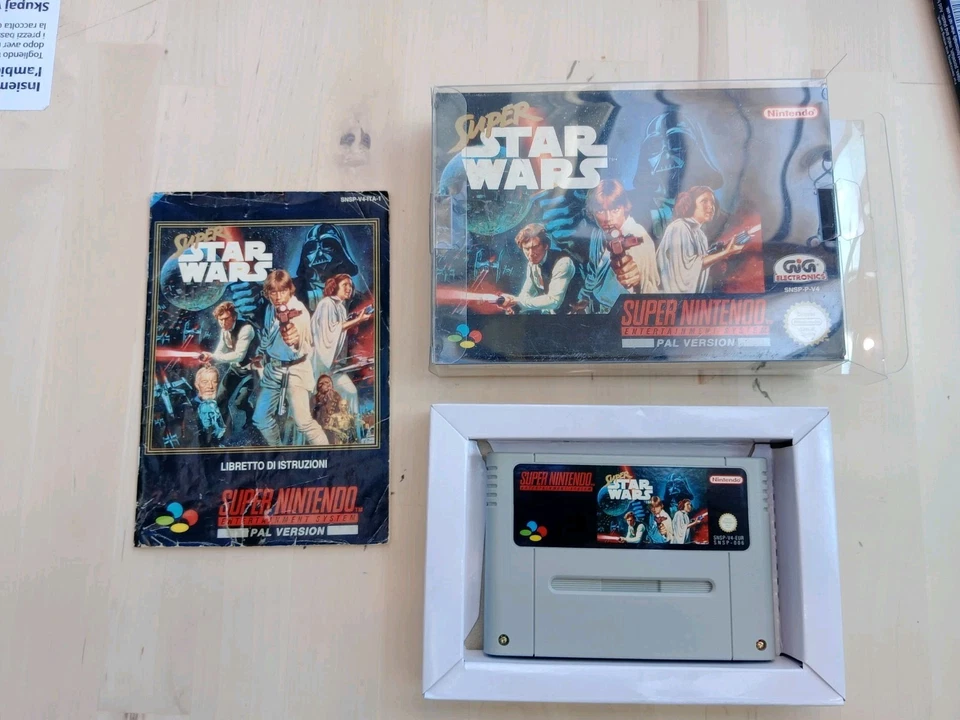  🇮🇹 SUPER STAR WARS VIDEOGIOCO SUPER NINTENDO SNES, 1996, GIG COMPLETO  - Immagine 2 di 4