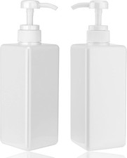 Pump Bottle Dispenser /650ml Refillable Square Plastic Lot