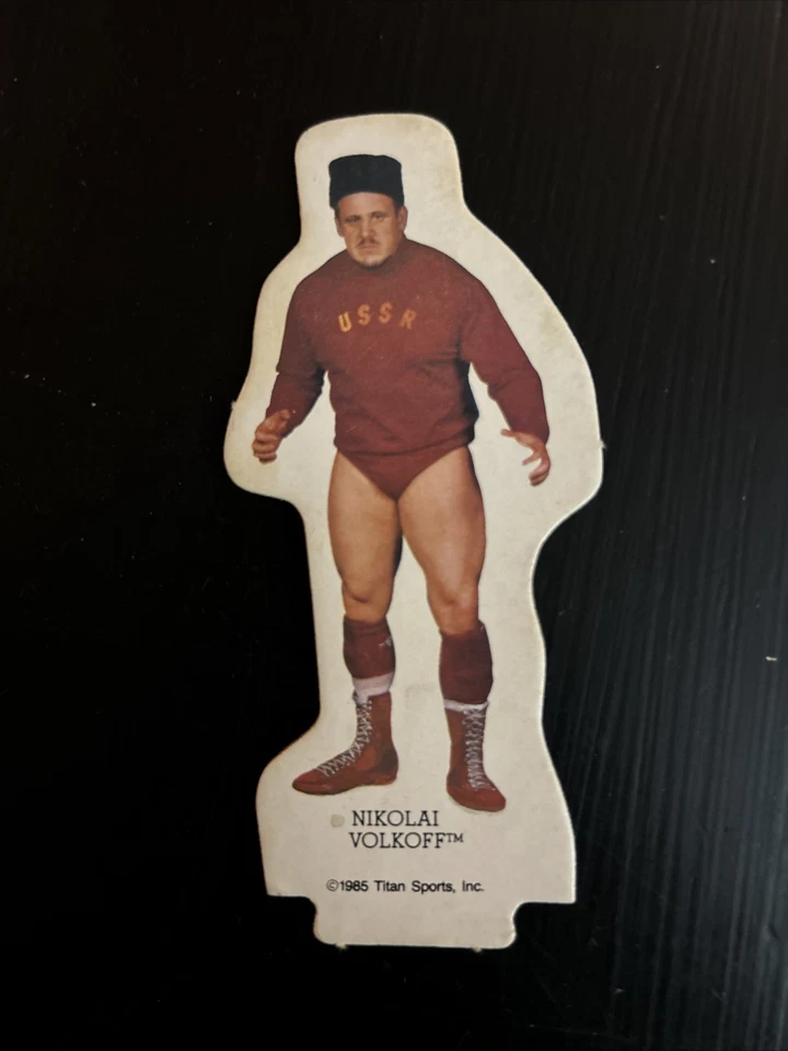 Nikolai Volkoff WWF Superestrellas Lucha Libre Juego de Mesa Pieza 1985 Titán ¡Con Soporte! Foto 2 de 3