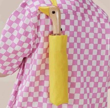 Cute Duck Handle Umbrella - Compact Travel Yellow Duck Head Umbrella Adult Li...