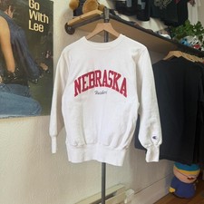 Vintage 90s Nebraska Huskers Champion Reverse Weave Crewneck