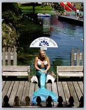 Florida FL~Cute Mermaid Girl~Weeki Wachee Waterpark~’07 Amusement Park Postcard