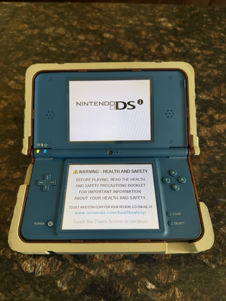 Nintendo DSi XL Blue Handheld Console Wi-Fi Touch Screen with Nerf