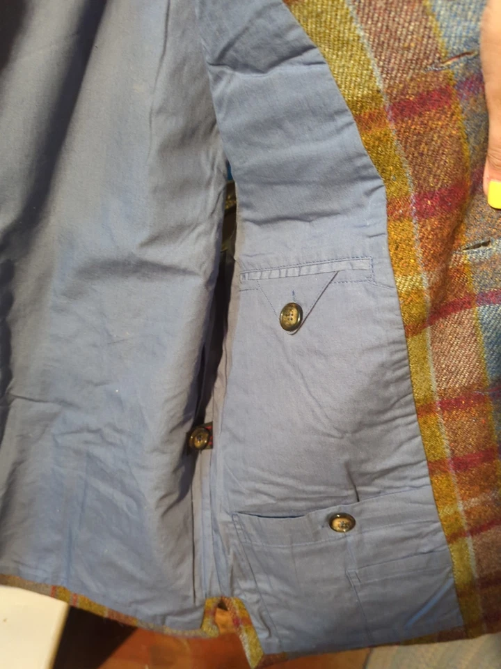 Precioso Chaleco de Lana a Cuadros Le Prince Jardinier Talla L Grande Foto 4 de 4