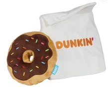 NEW - Bark Dunkin' Donuts Limited Edition 2025 Dog Toys Chocolate Frosted Donut