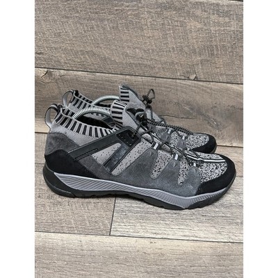Jambu Varick Mens US 12 M Running Shoes Gray Black Leather Toggle Lace Sneakers