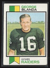 1973 Topps #25 George Blanda Oakland Raiders VG