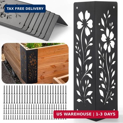 8-Pack Corner Brackets for Wood, Heavy-Duty Metal Corner Brackets for Raised Gar