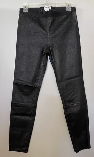 Helmut Lang Black Leather Pants/Women’s 4