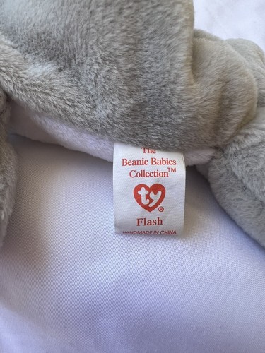 Ty Beanie Babies FLASH the Dolphin 4021 - 1993 PVC Pellets - Korean Market - Picture 5 of 7