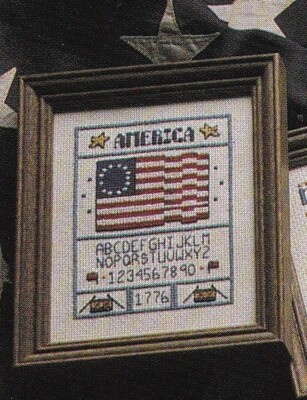 AMERICA MINI SAMPLER Cross-Stitch (Single Pattern From Magazine) Patriotic