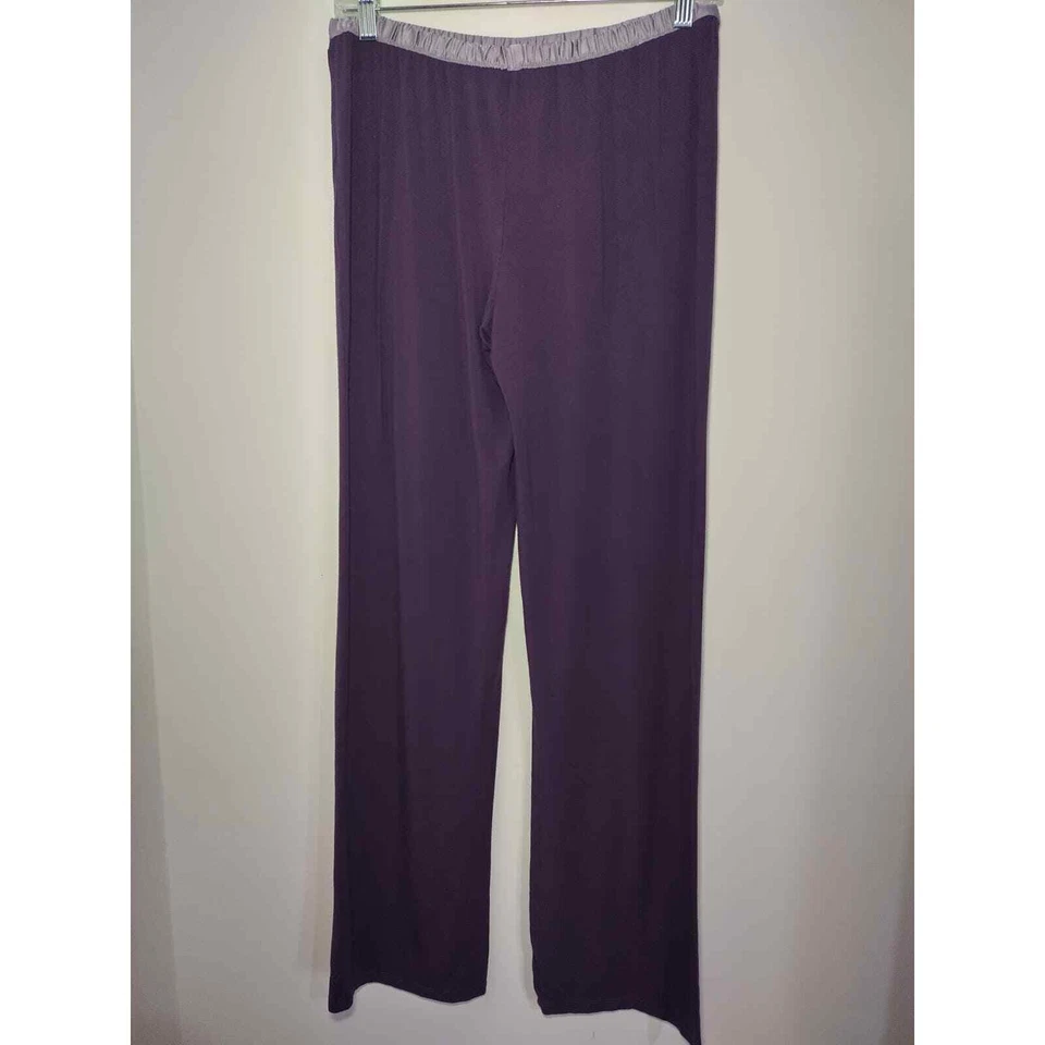 Calvin Klein Womens Lounge Pants Straight Leg Pull On Lightweight Purple Small - Image 2 of 4