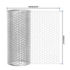 Image of Chicken Wire Mesh Fencing Metal Galvanised PVC Hexagonal Wire Netting Fence Net