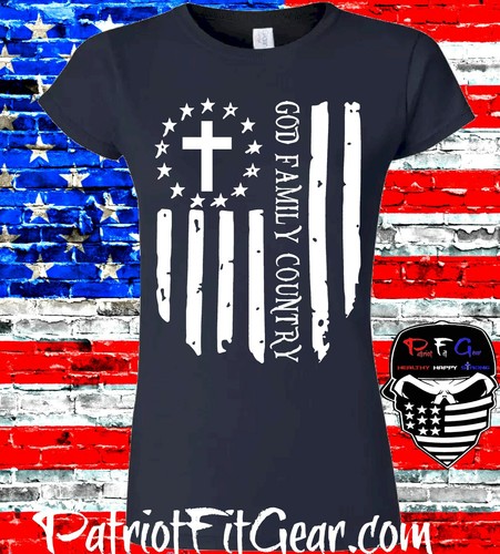 t-shirt,God Family Country,Faith Family 