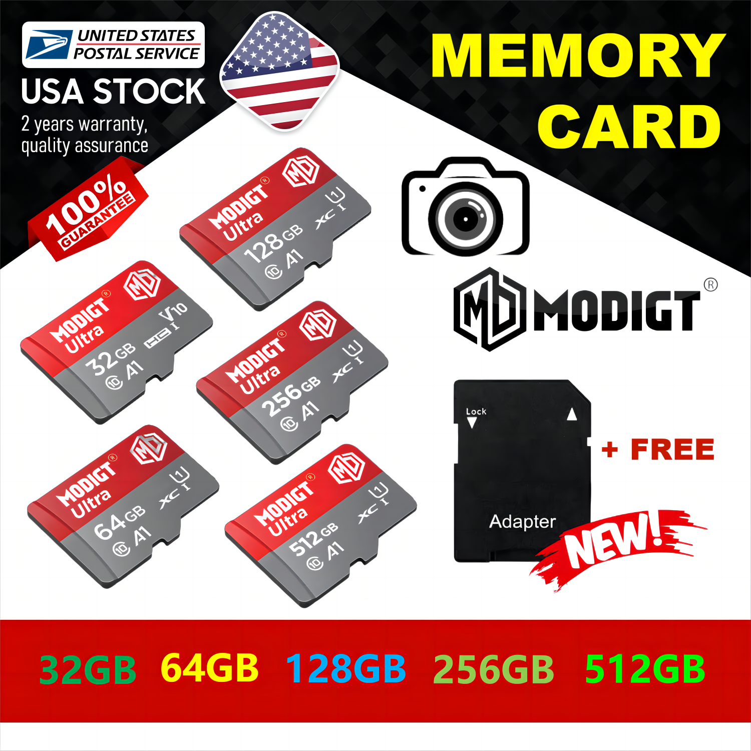 MGT Micro SD Class-10 Card Ultra Memory Card 32GB-512GB By Wholesale 1-10Pack