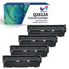 Black Toner Cartridge Compatible for Q2612A 12A LaserJet 1010 1012 1015 1018 Lot
