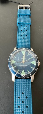 Zodiac ZO9217 Super Sea Wolf Skin Steel 39 mm Blue Dial Automatic