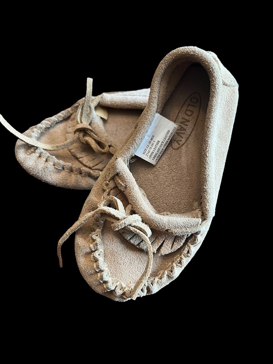 げん Old Navy Leather Moccasins Size 12-18 Months | eBay