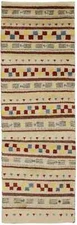 Handmade Stripes Tribal Indo-Gabbeh Runner Rug Oriental Hallway Carpet 3X8 ft
