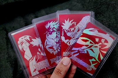 Topps Animax NARUTO RED CRYSTAL Limited HOLOFOIL All 4 CARDS NM