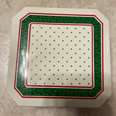 Vintage Mikasa Christmas Chintz Octagonal Coaster Set Japan