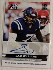 2022 Leaf Pro Set Draft Sam Williams Auto Autograph Dallas Cowboys Rookie RC