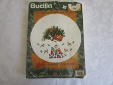Bucilla Counted Cross Stitch Christmas Tree Skirt 42" Round Armful of Joy 83242