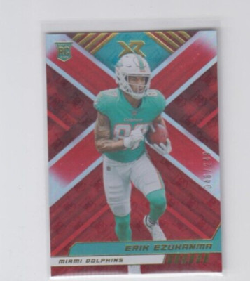 2022 Panini Xr Erik Ezukanma RC Red #ed 046/249 Dolphins 