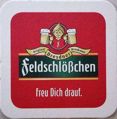 Bierdeckel Dresdner Feldschlößchen - Vorfreude ist die schönste Freude 
