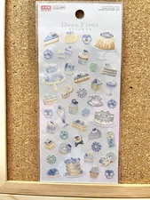 Sweets Sticker Sheet For Journal, Scrapbook, Decoration, Collage Or Craft Blue