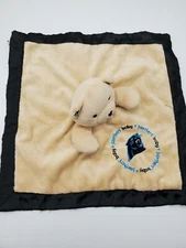 NFL Baby Fanatic Plush Carolina Panthers Bear Blanket Tan Satin Football Lovey