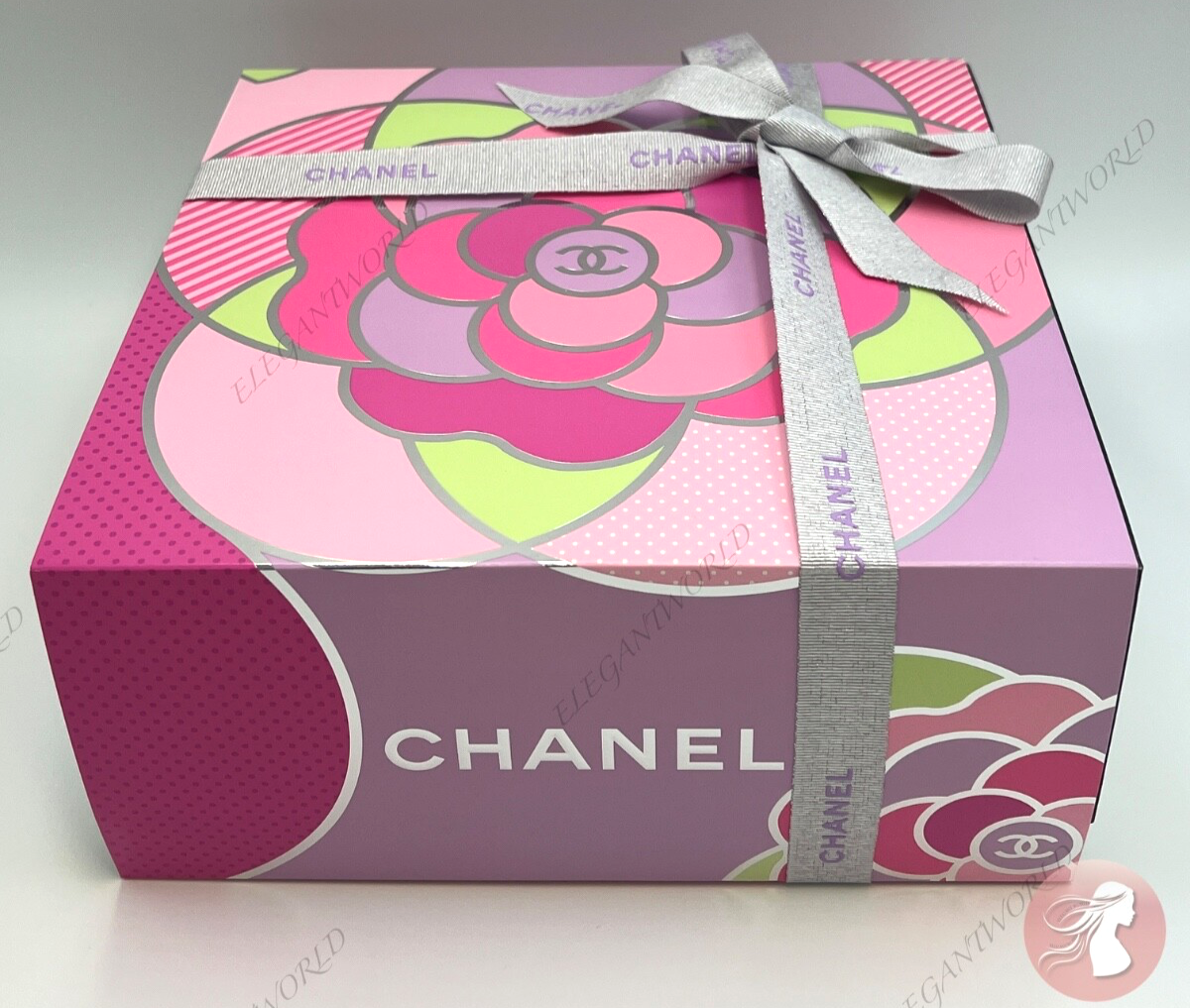 Authentic CHANEL Square Empty Gift Box Container 8.5