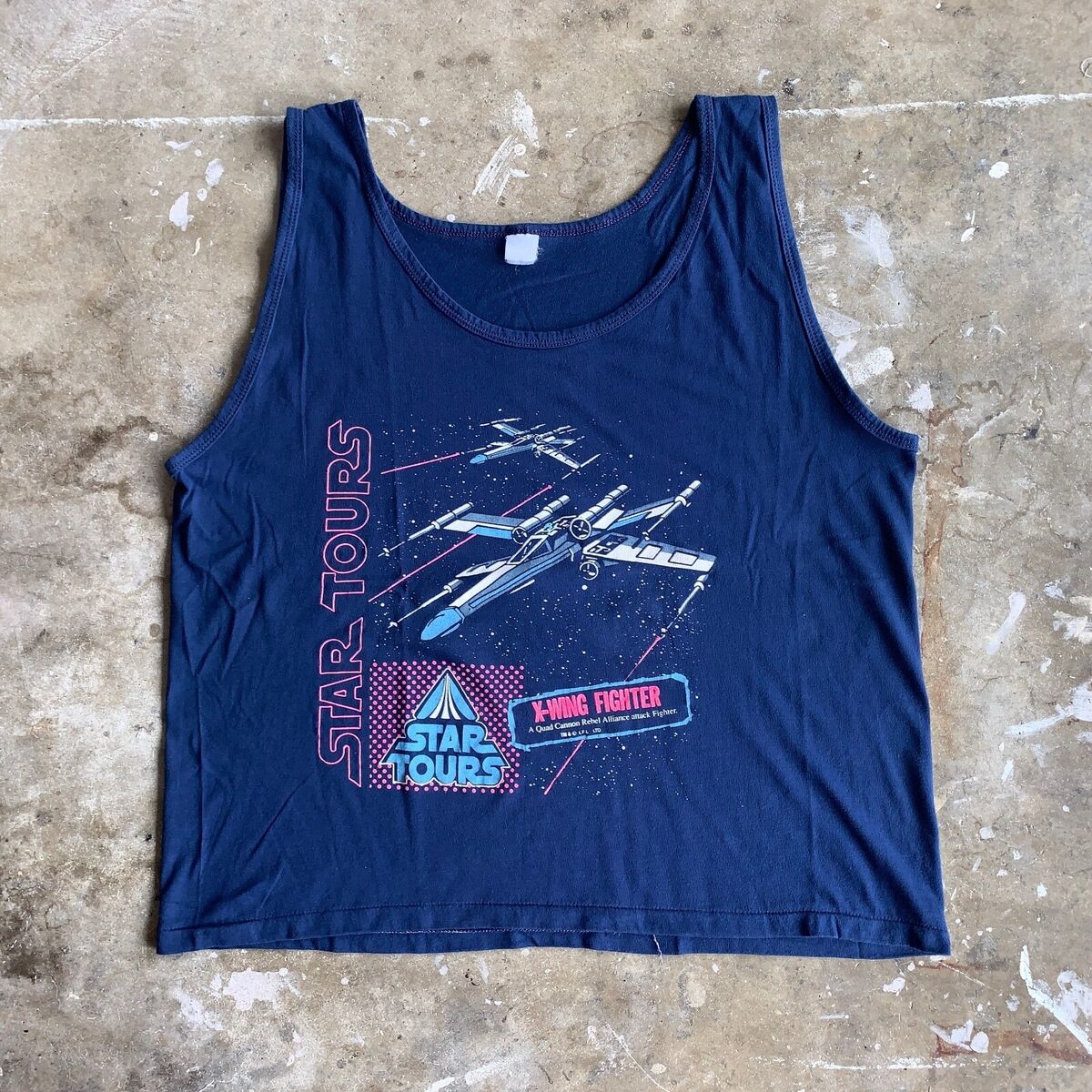 80s VINTAGE STAR TOURS RIDE DISNEYLAND T-SHIRT SZ XL STAR 80s VINTAGE STAR TOURS RIDE DISNEYLAND T-SHIRT SZ XL STAR